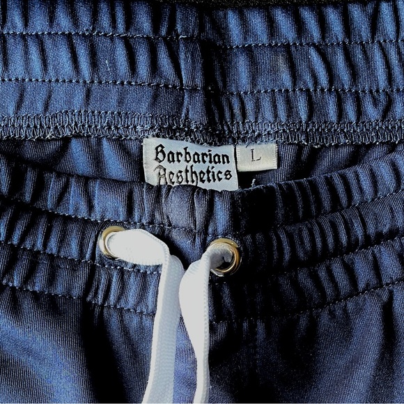 Barbarian Aesthetics Apparel Men’s Training Shorts for the Gym, Blue Size Large - Picture 5 of 5